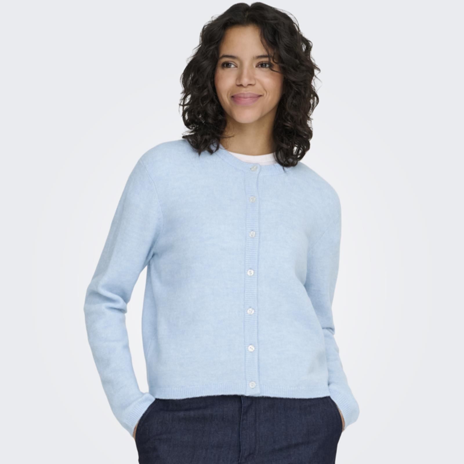 Only Simoni Round Neck Knitted Cardigan