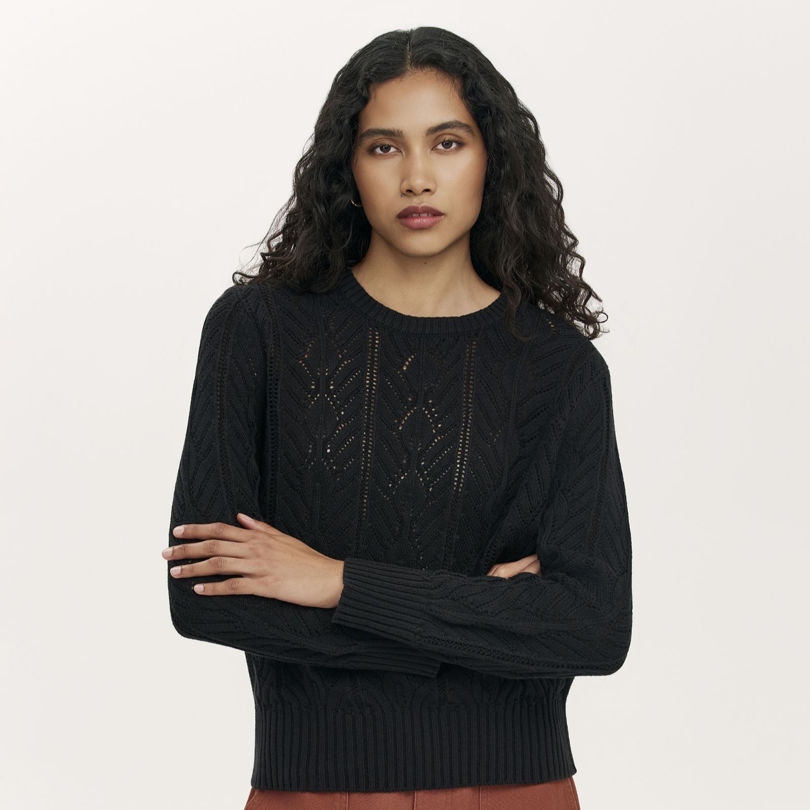 Finery London Valerie Pointelle Knitted Jumper