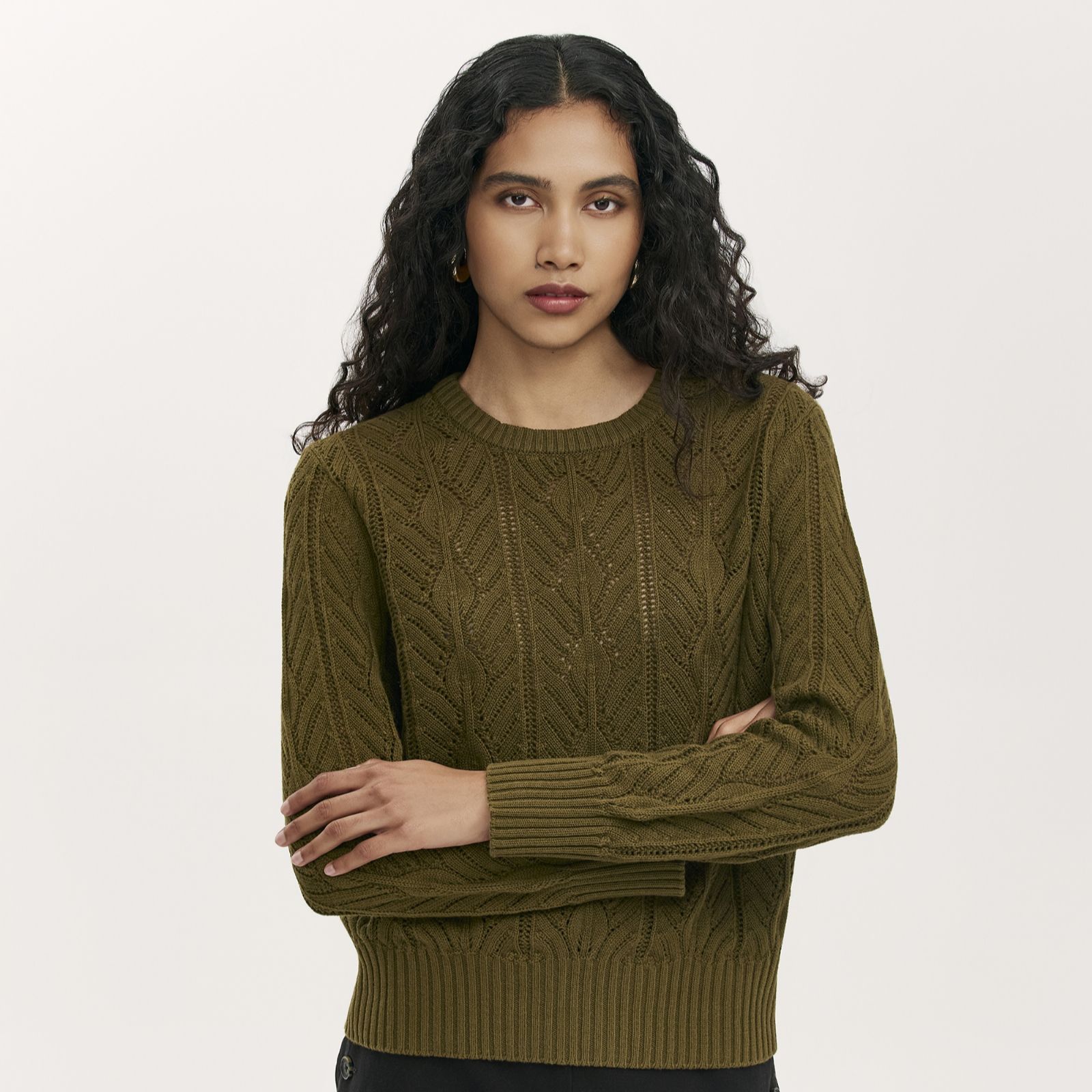 Finery London Valerie Pointelle Knitted Jumper