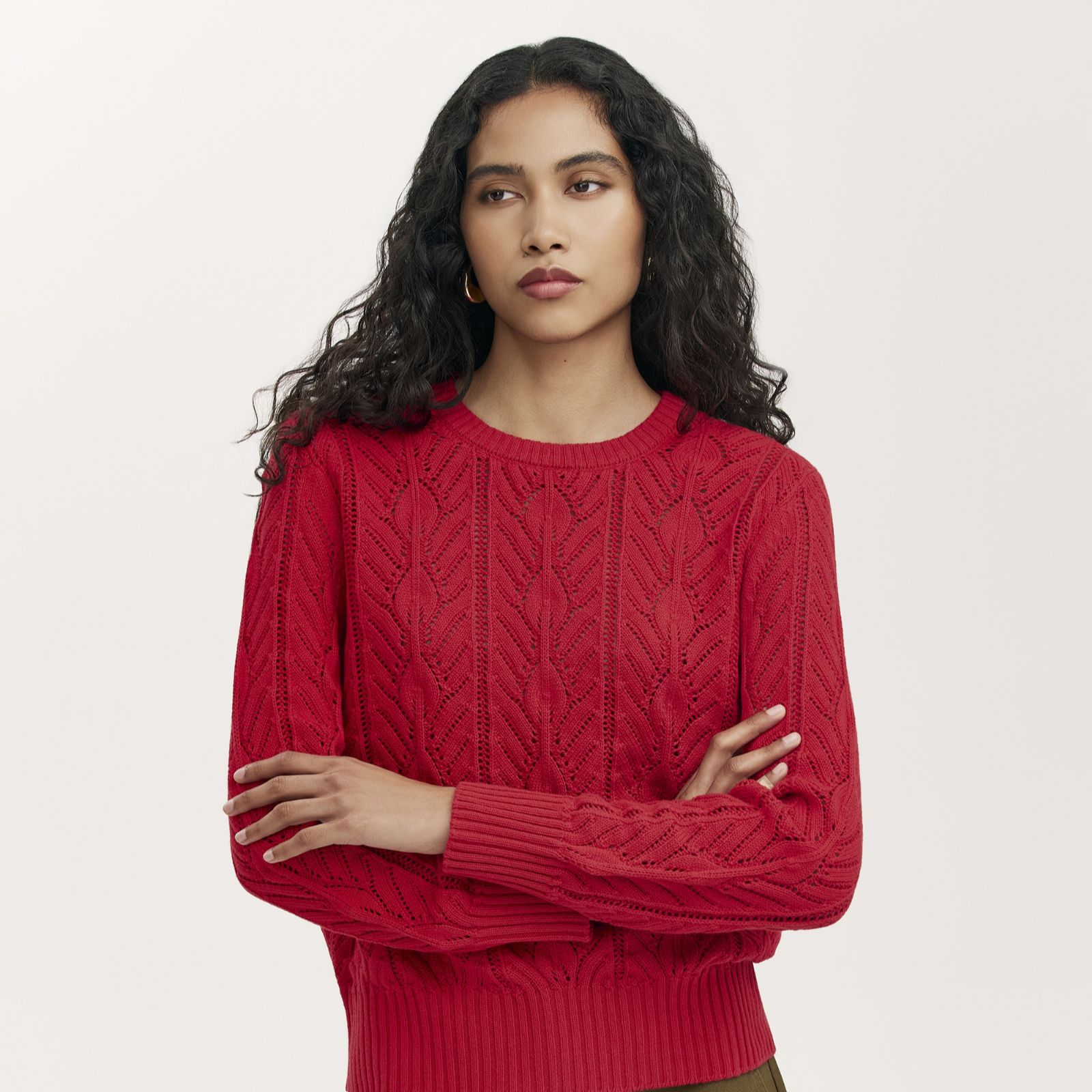 Finery London Valerie Pointelle Knitted Jumper