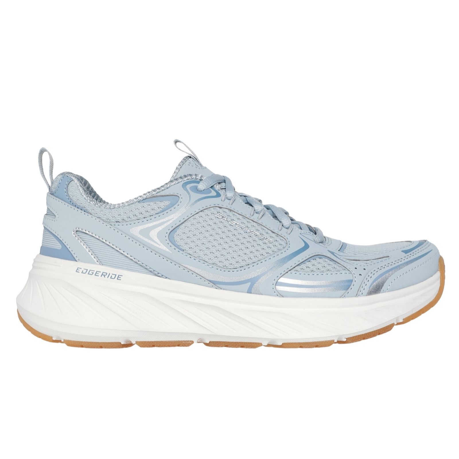 Outlet Skechers Edgeride Silver Eclipse Lace-Up Trainers
