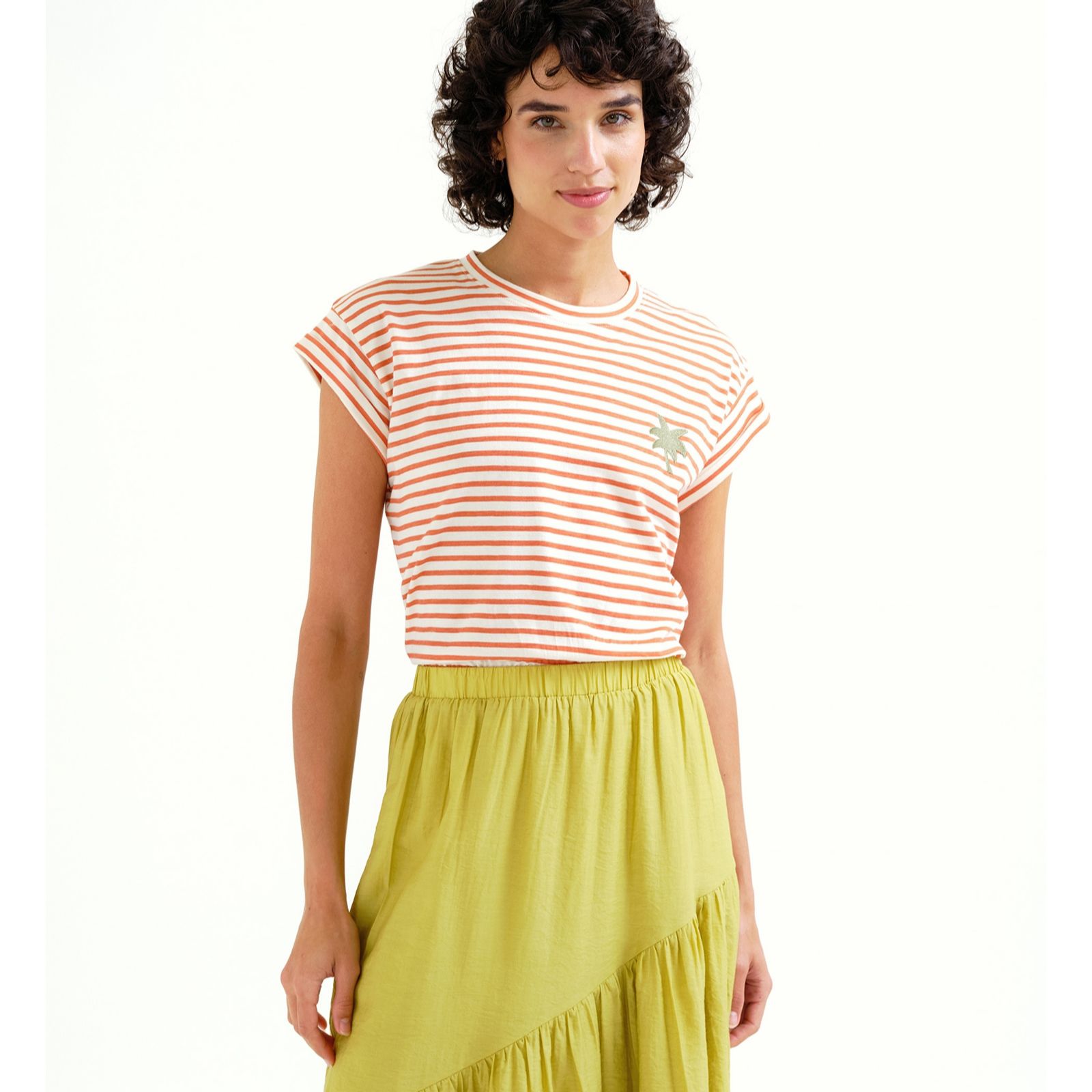 Compania Fantastica Motif Striped T-Shirt