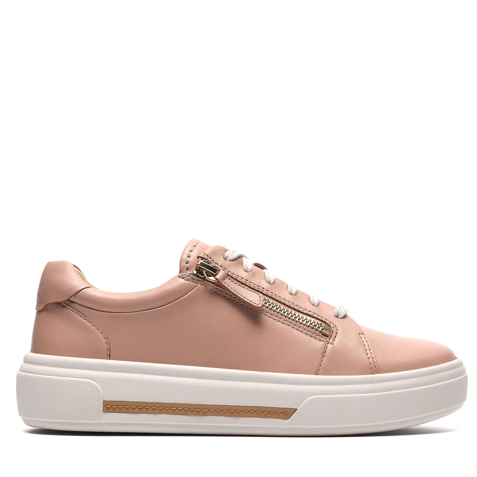 Clarks Wide Fit Hollyrose Zip Trainers