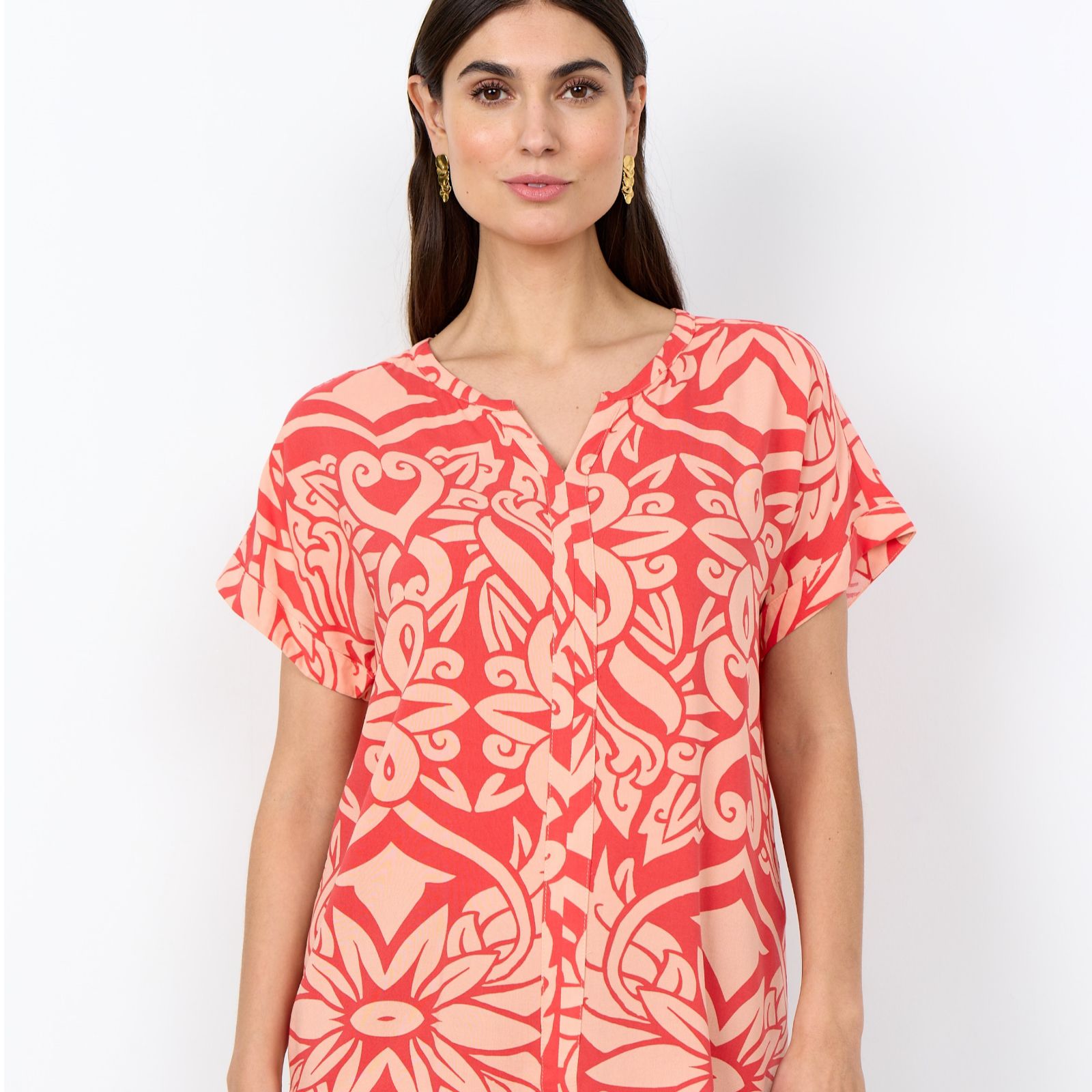 SOYACONCEPT Felone Printed V-Neck Top