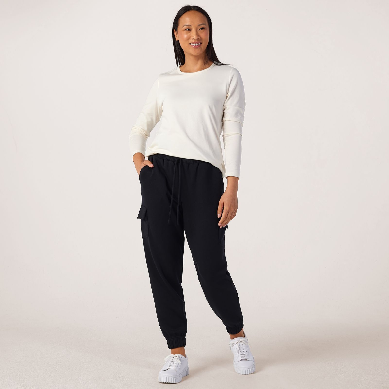 Denim & Co. Super Soft Cargo Jogger Regular