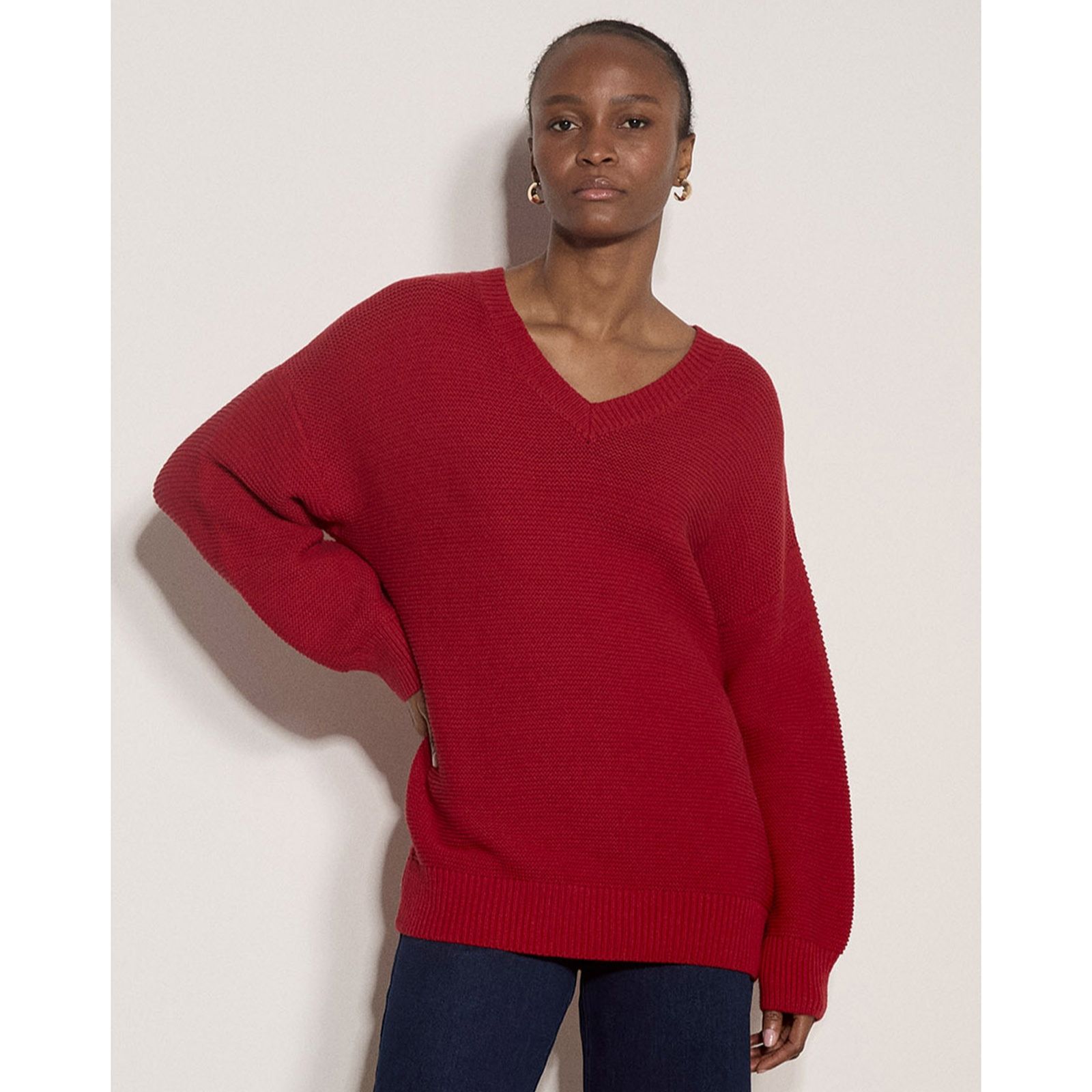 Apricot Inside-Out Stitch Oversized Jumper