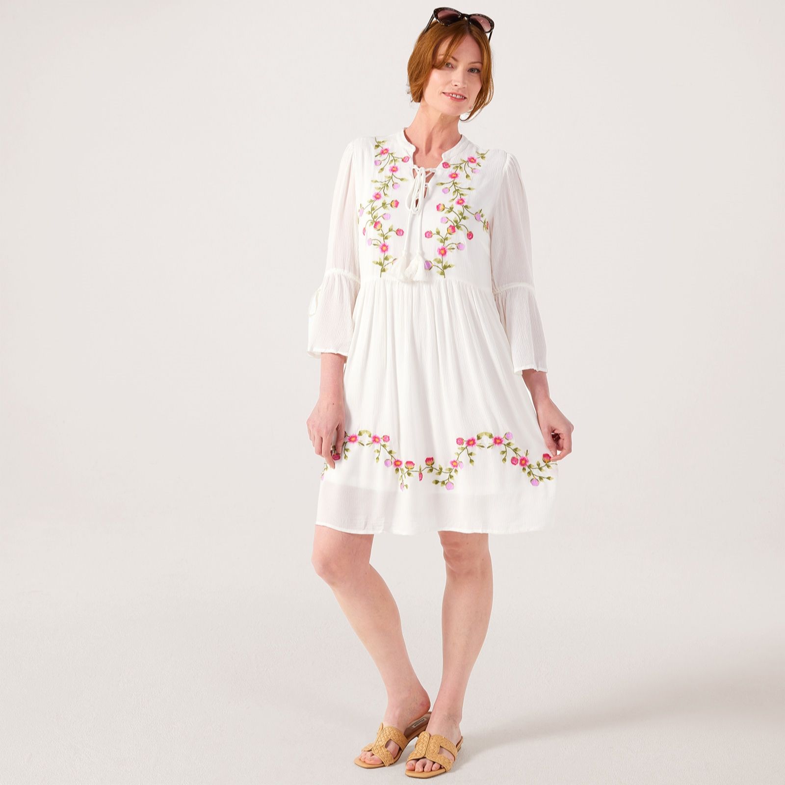 YAS Chella Embroidered Detail Dress