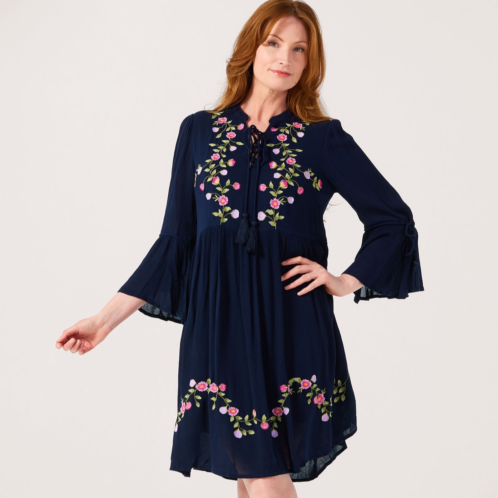 YAS Chella Embroidered Detail Dress