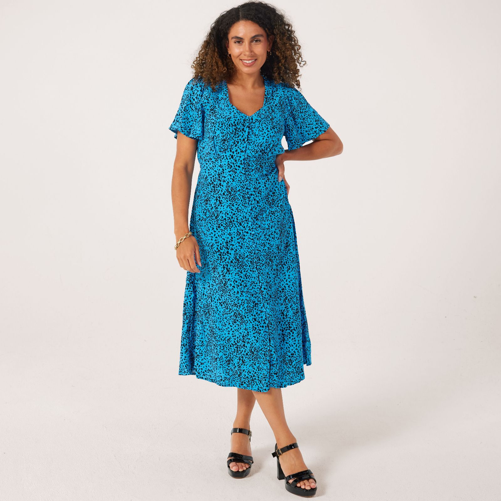 Dannii Minogue Button Through Dress Standard - QVC UK
