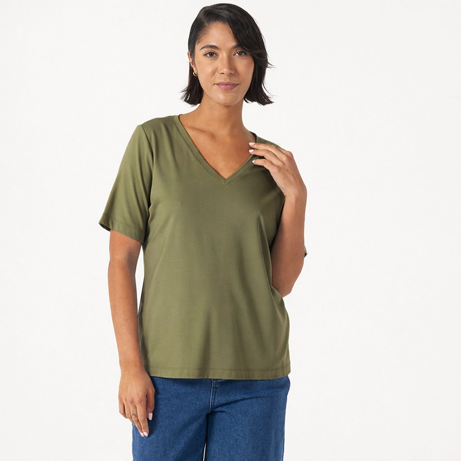 Ruth Langsford V-Neck Smart Jersey Top