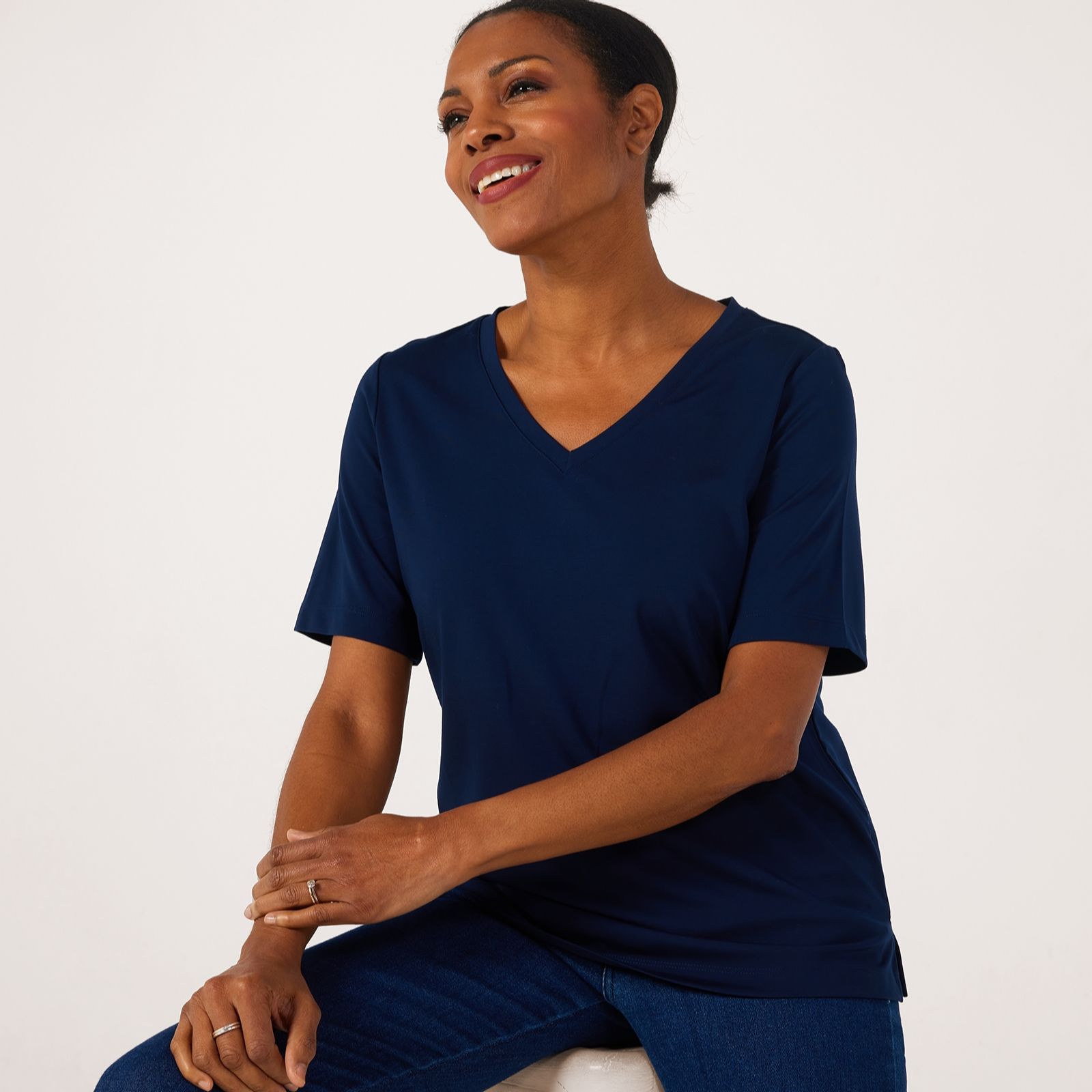 Ruth Langsford V Neck Smart Jersey Top