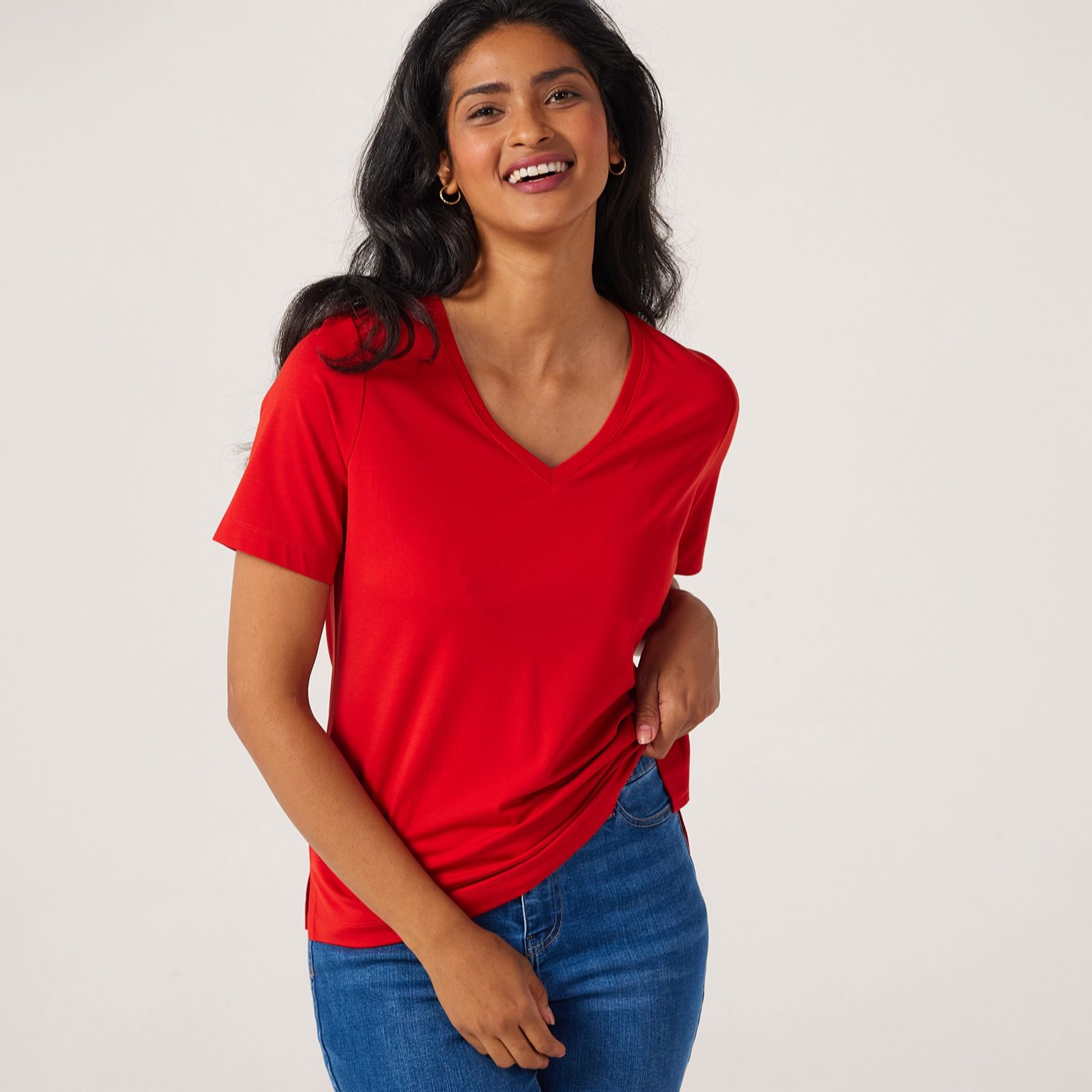 Ruth Langsford V-Neck Smart Jersey Top