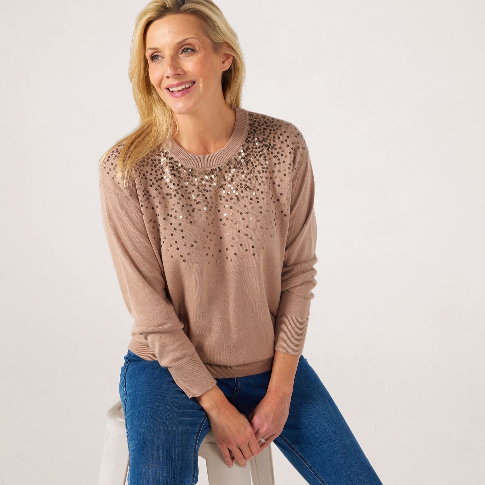 Ruth Langsford Sequin Neckline Jumper