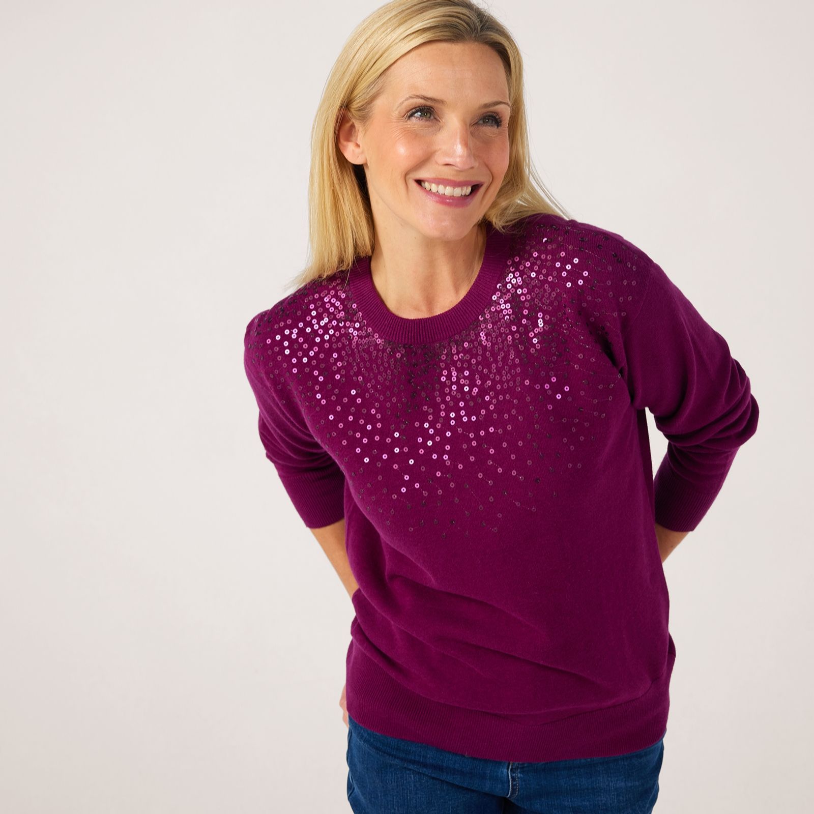 Ruth Langsford Sequin Neckline Jumper