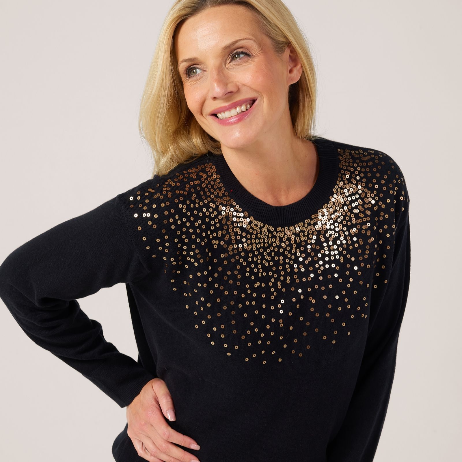 Ruth Langsford Sequin Neckline Jumper