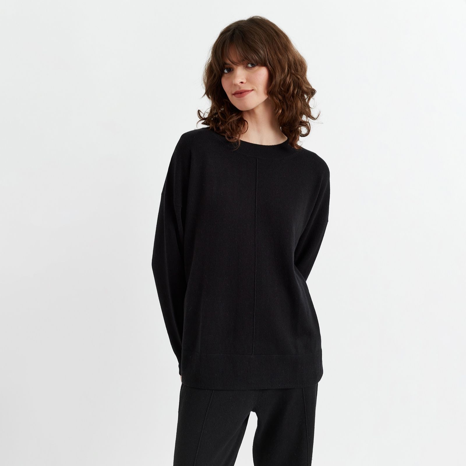 Chinti & Parker Wool Cashmere Blend Relaxed Round Neck Jumper