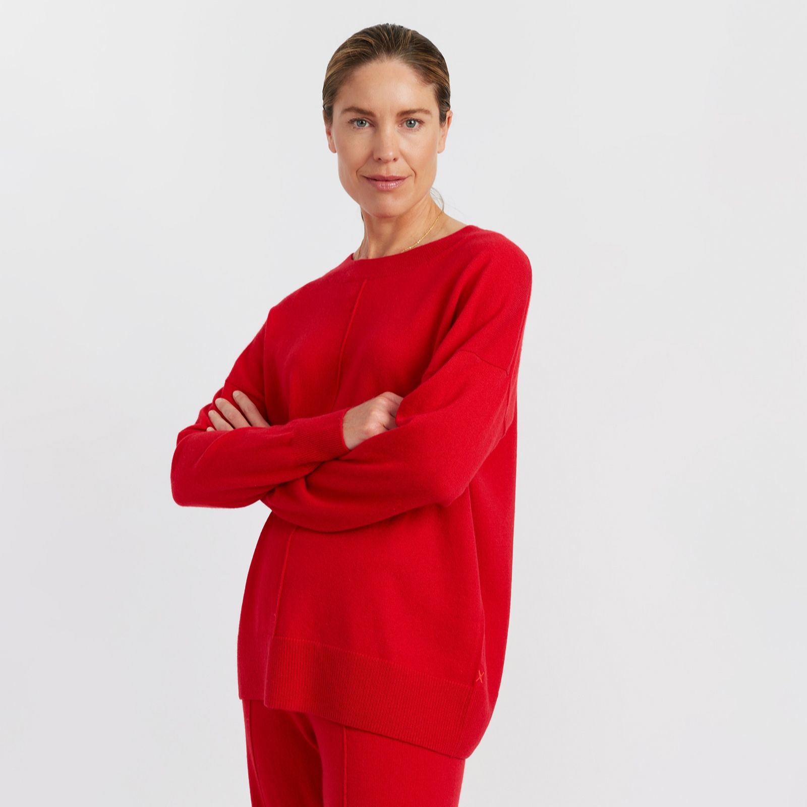 Chinti & Parker Wool Cashmere Blend Relaxed Round Neck Jumper