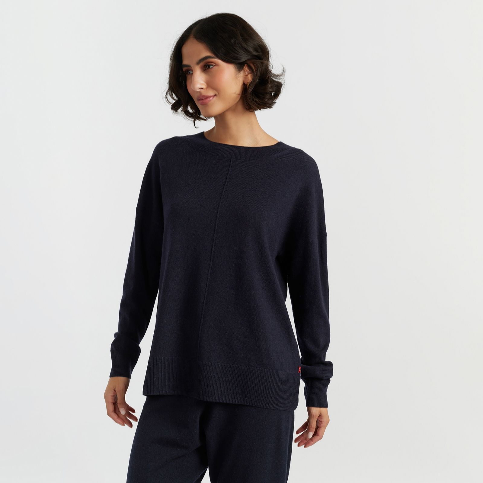 Chinti & Parker Wool Cashmere Blend Relaxed Round Neck Jumper