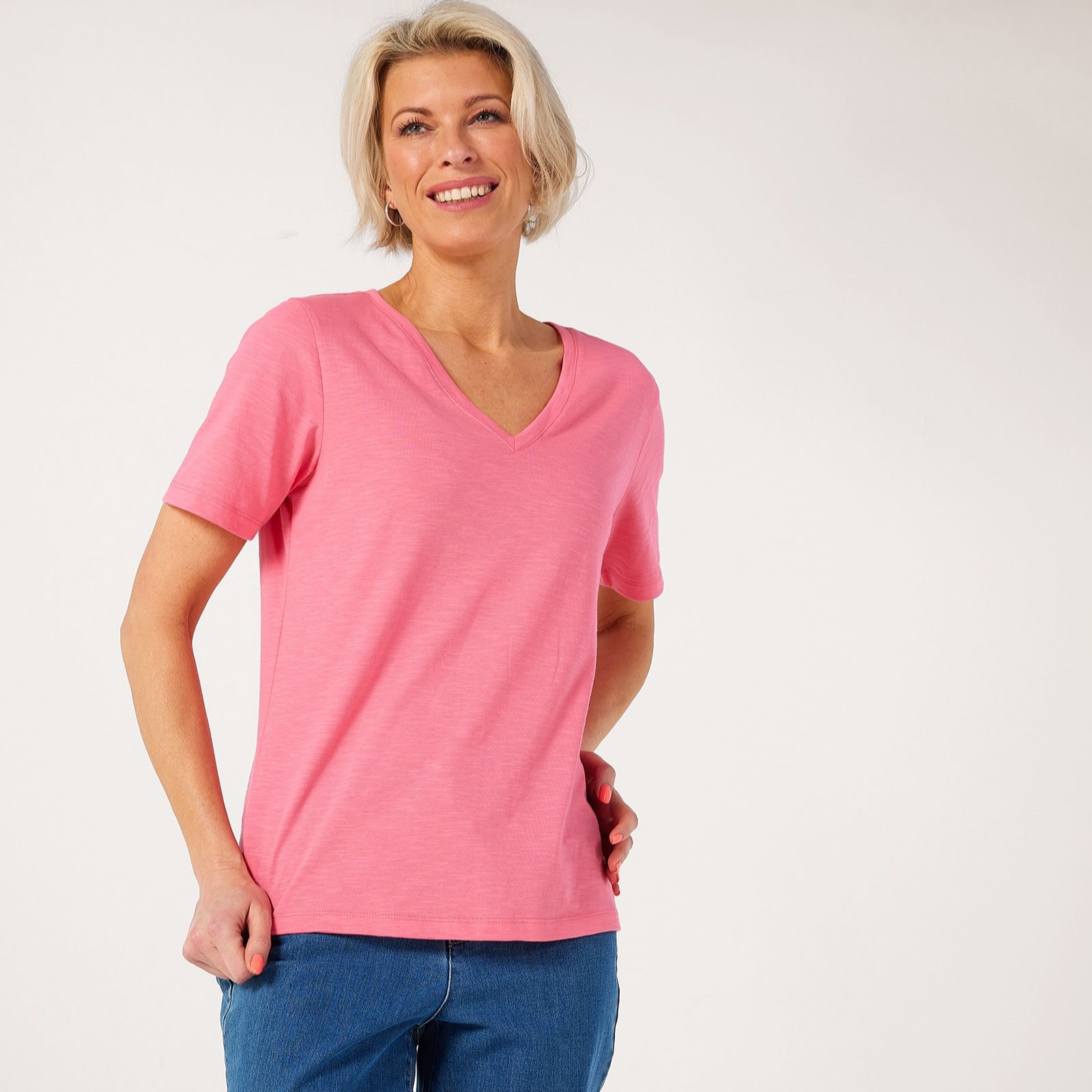 Ruth Langsford Organic Cotton V-Neck T-Shirt