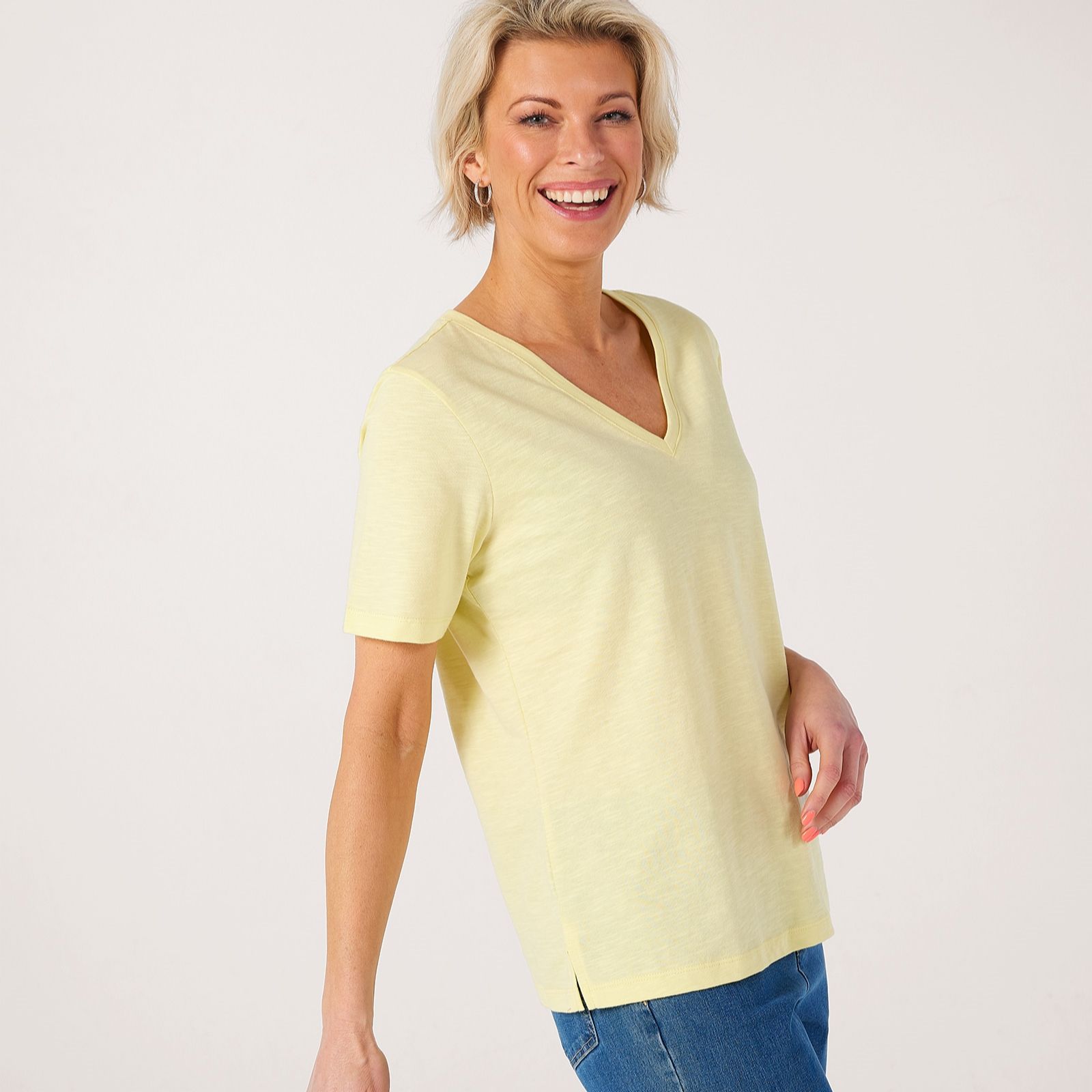 Ruth Langsford Organic Cotton V-Neck T-Shirt