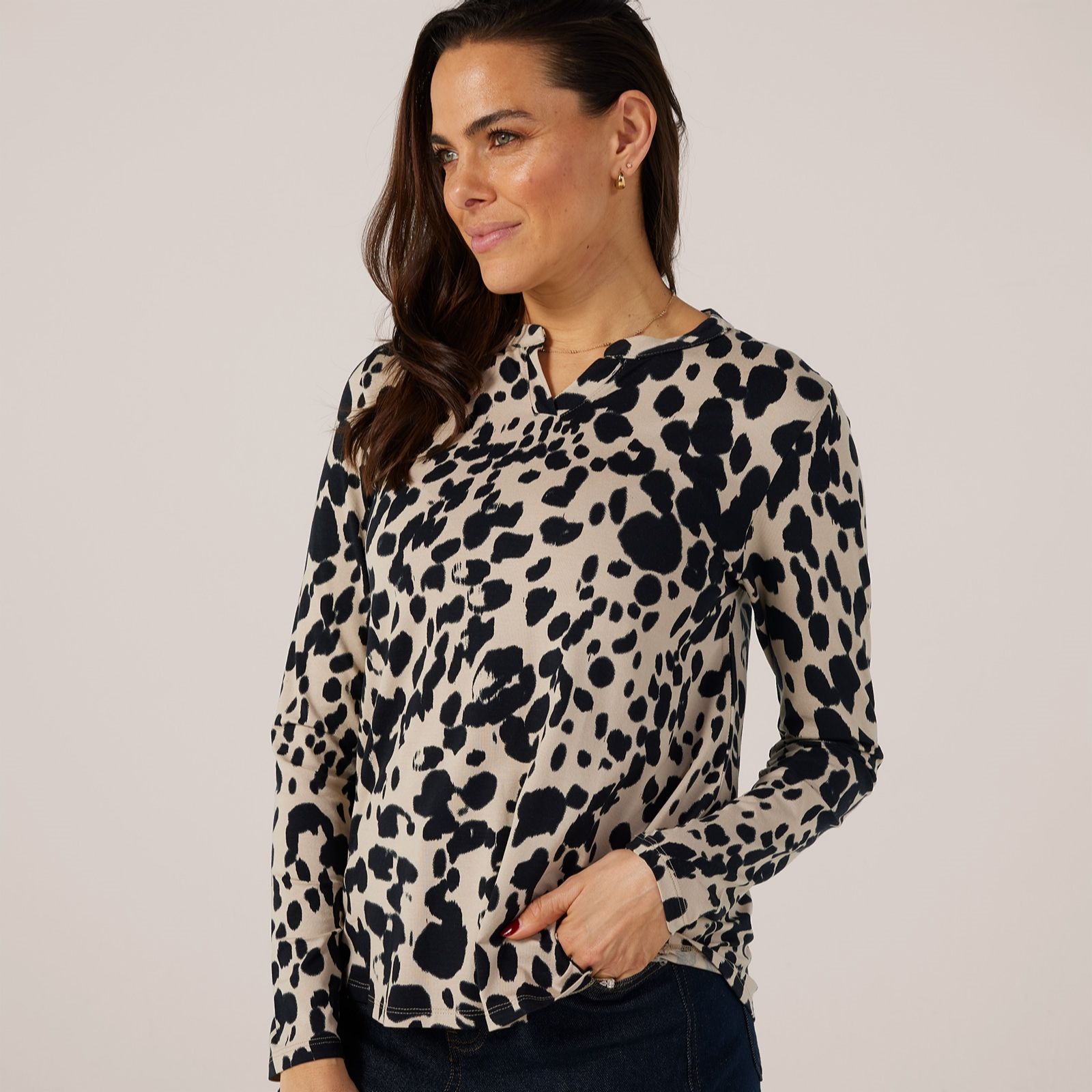 Masai Copenhagen Decentia Jersey Print Long Sleeve Top