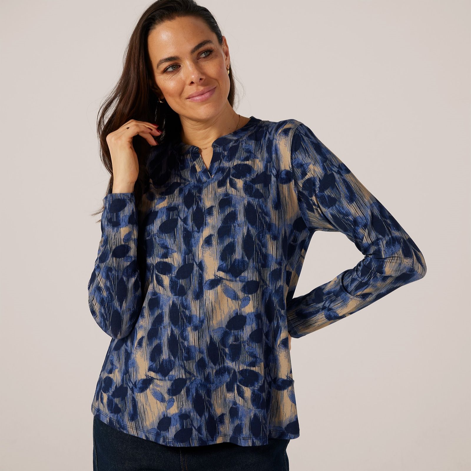 Masai Copenhagen Decentia Jersey Print Long Sleeve Top