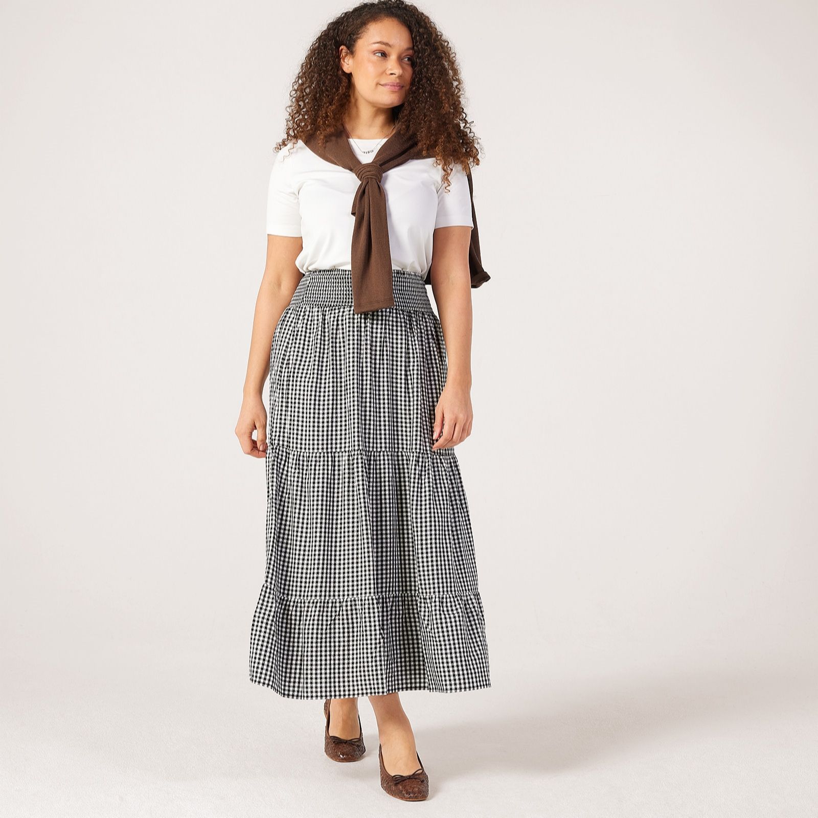 JDY Lucas High Waisted Tiered Skirt