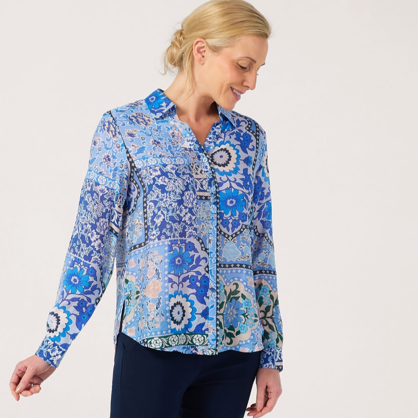 Izabel London Mosaic Print Shirt
