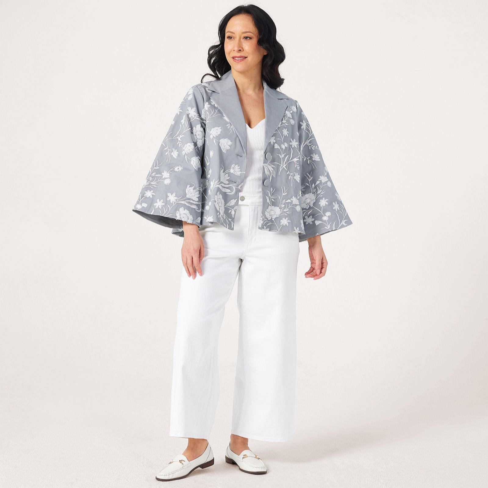 MarlaWynne Collection Embellished Twill Jacket