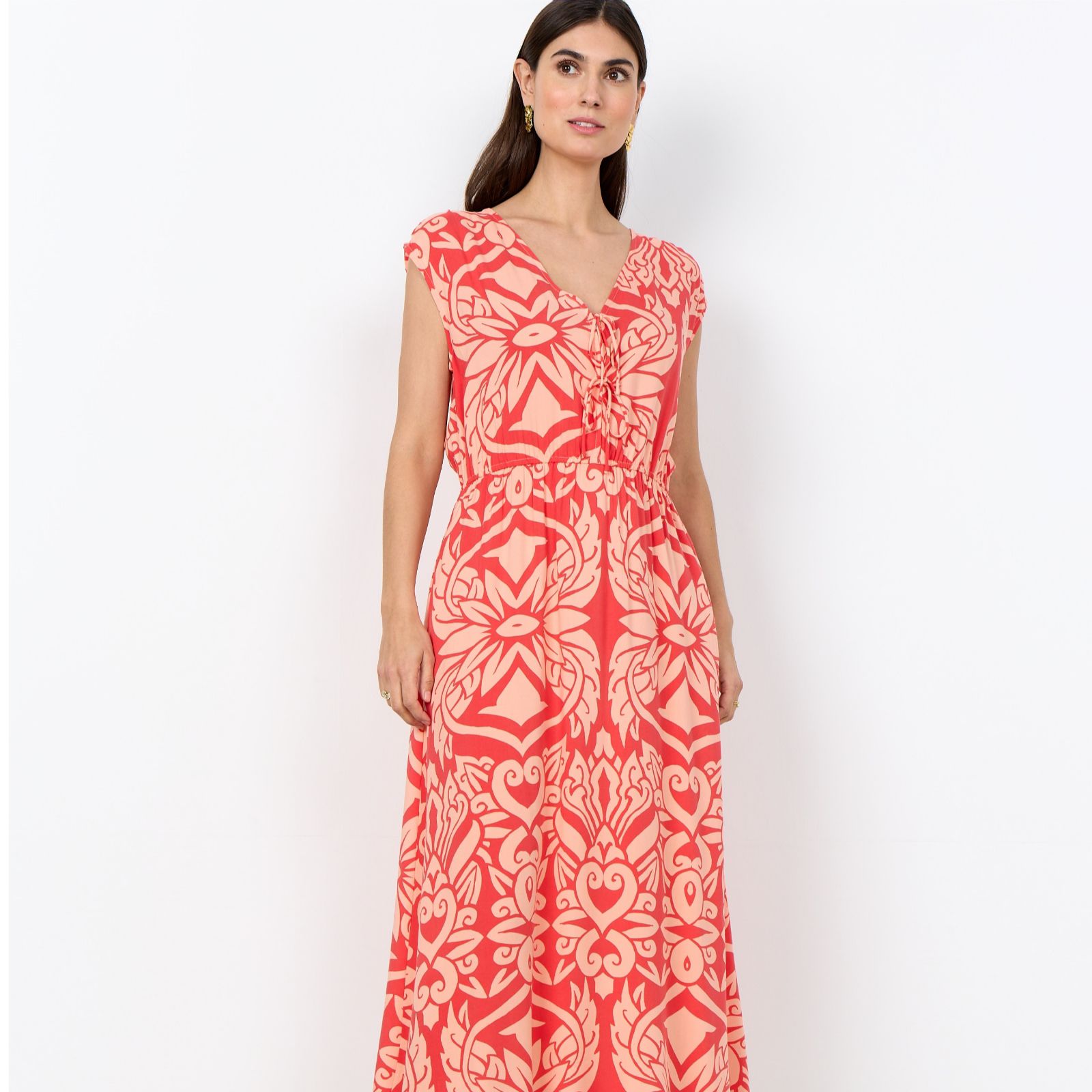 SOYACONCEPT Felone Printed V-Neck Dress