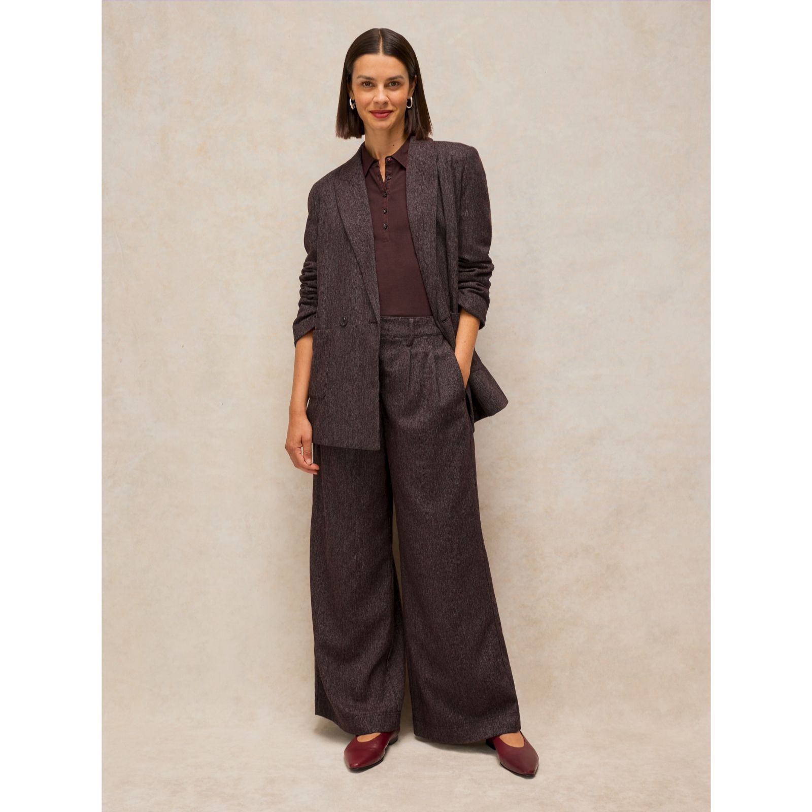 White Stuff Sasha Tweedy Wide Leg Trousers