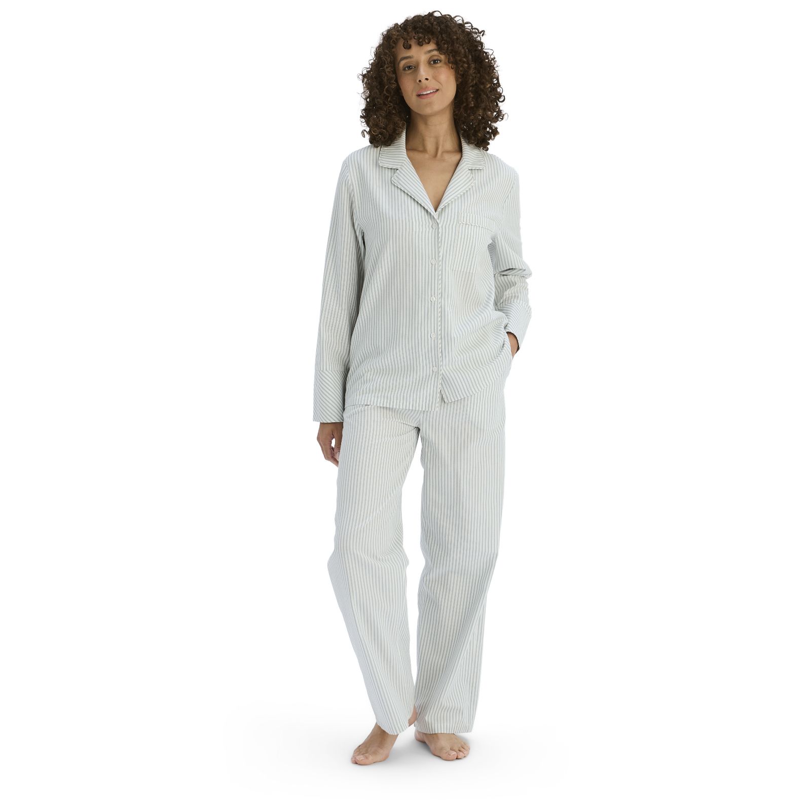 Christy Ticking Stripe 100% Cotton Pyjamas