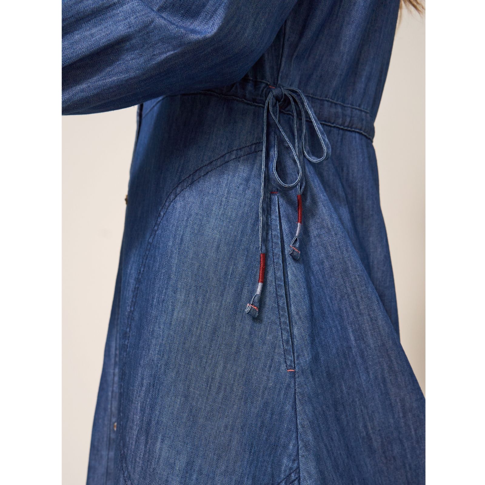 White Stuff Jade Denim Shirt Dress - Blue