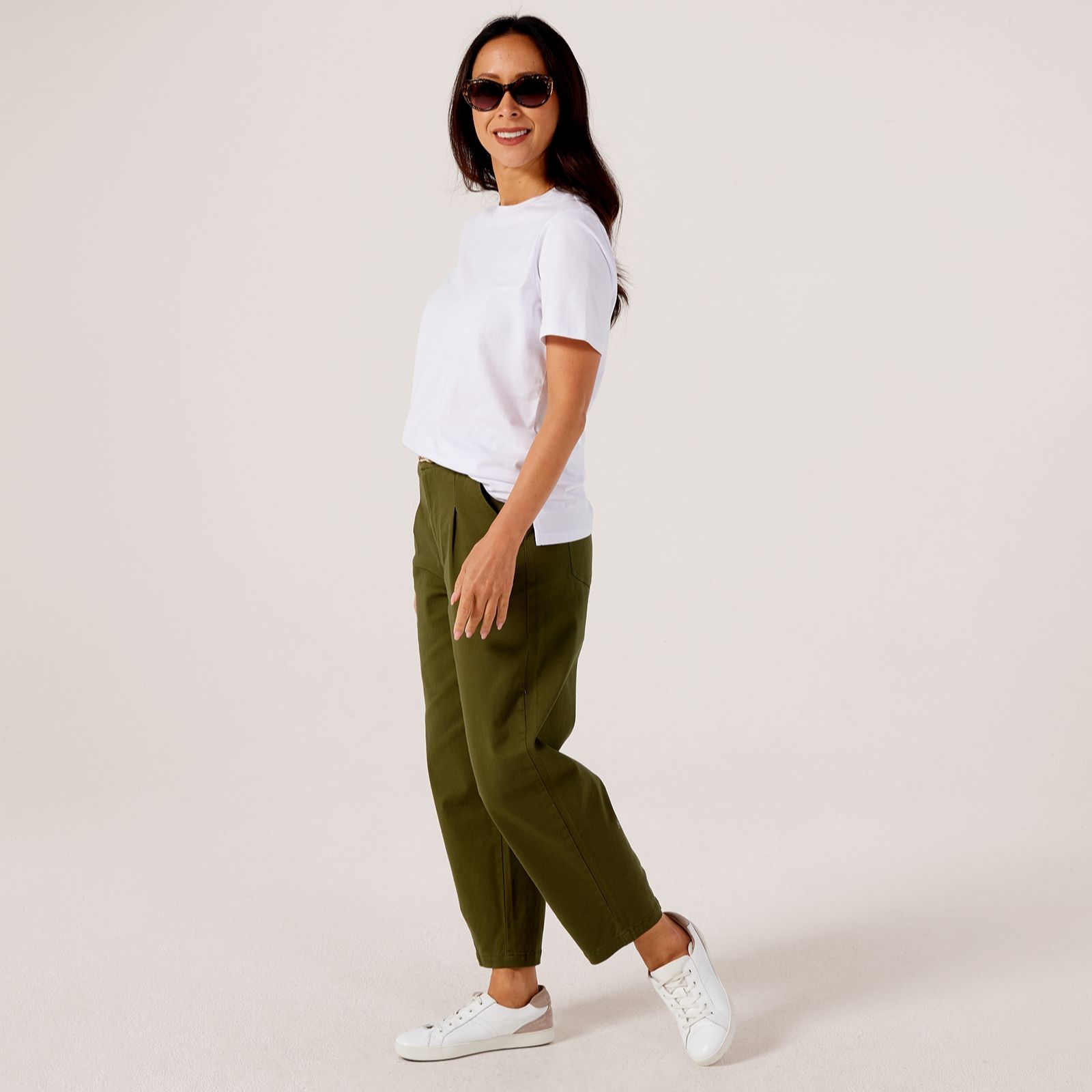 Denim & Co. Essentials Solid Crew Neck T-Shirt