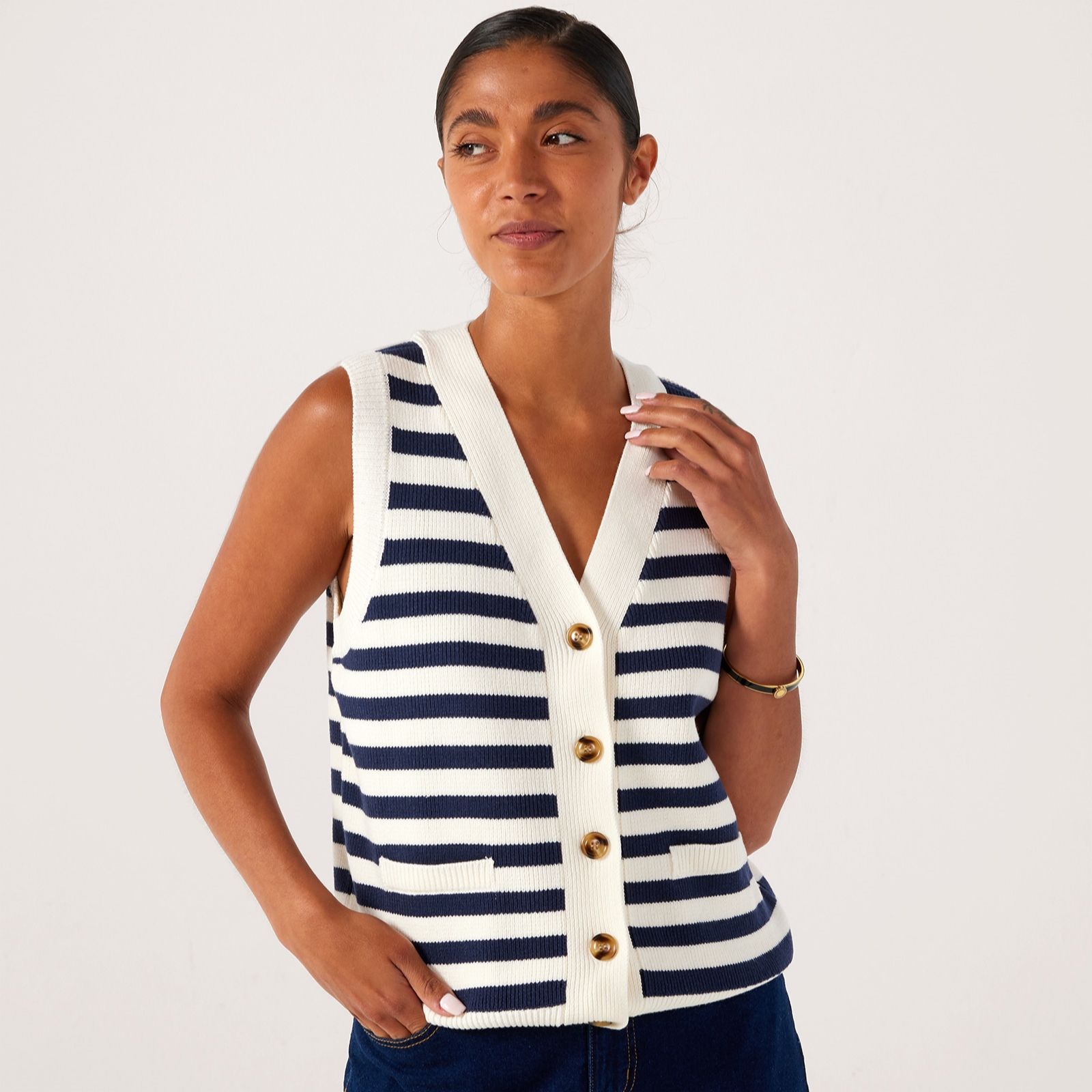 Ruth Langsford Stripe Waistcoat