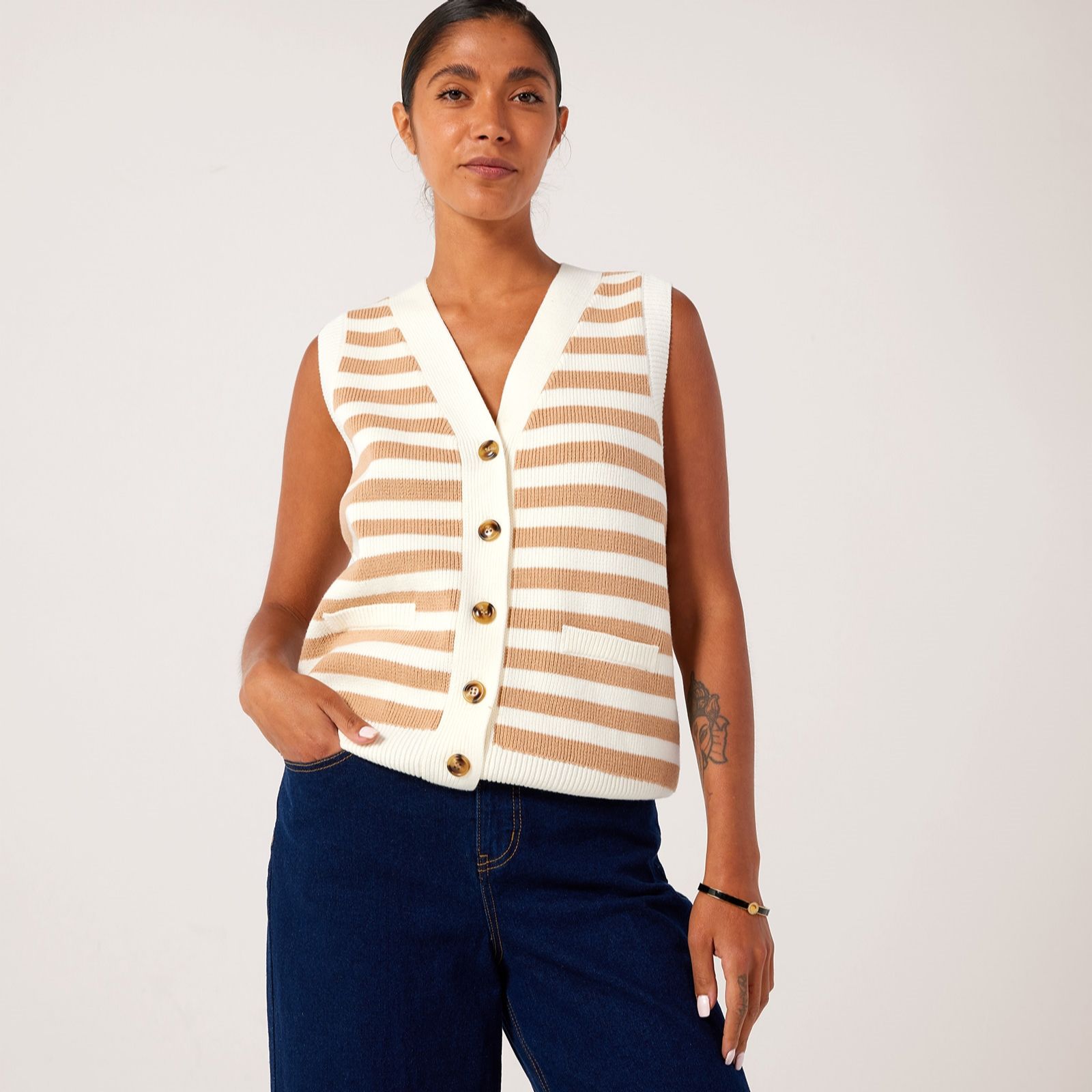 Ruth Langsford Stripe Waistcoat