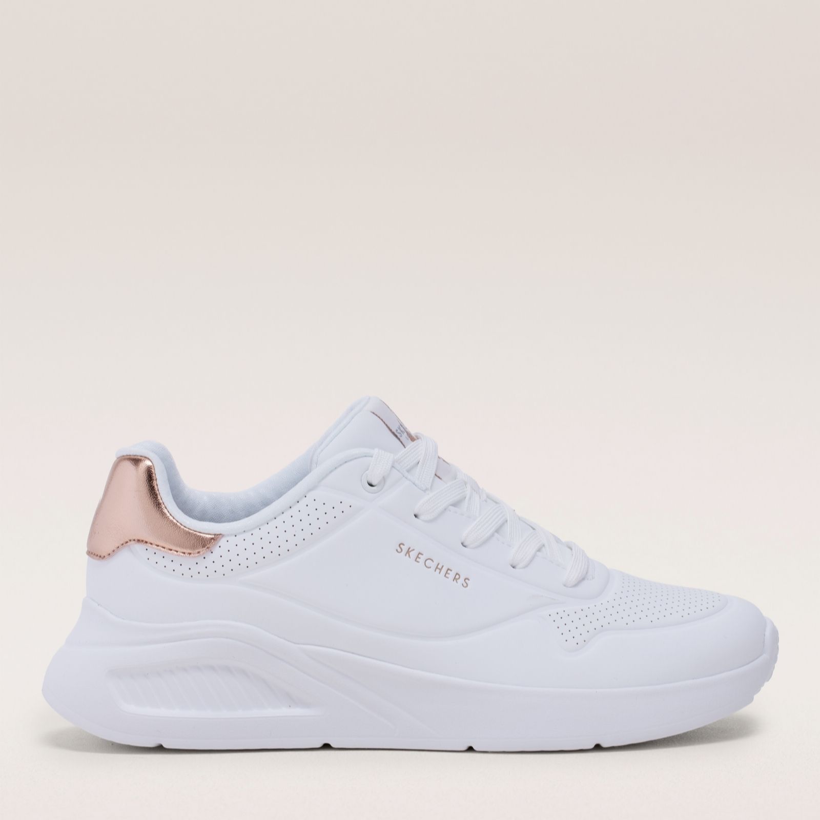 Skechers Uno Lite Shimmer Along Lace Up Trainer