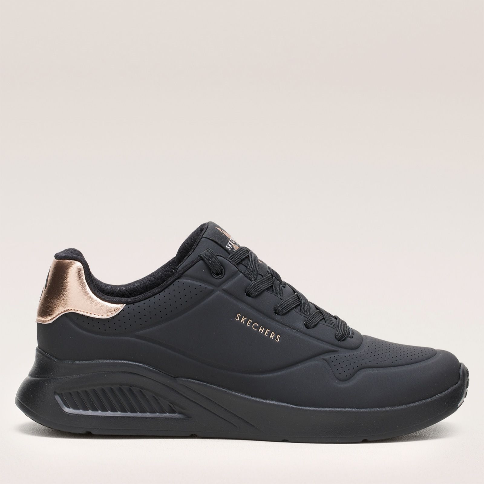 Skechers Uno Lite Shimmer Along Lace Up Trainer