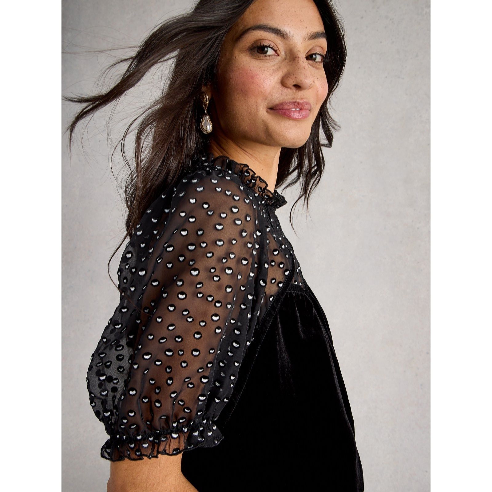 White Stuff Lexi Velvet Top