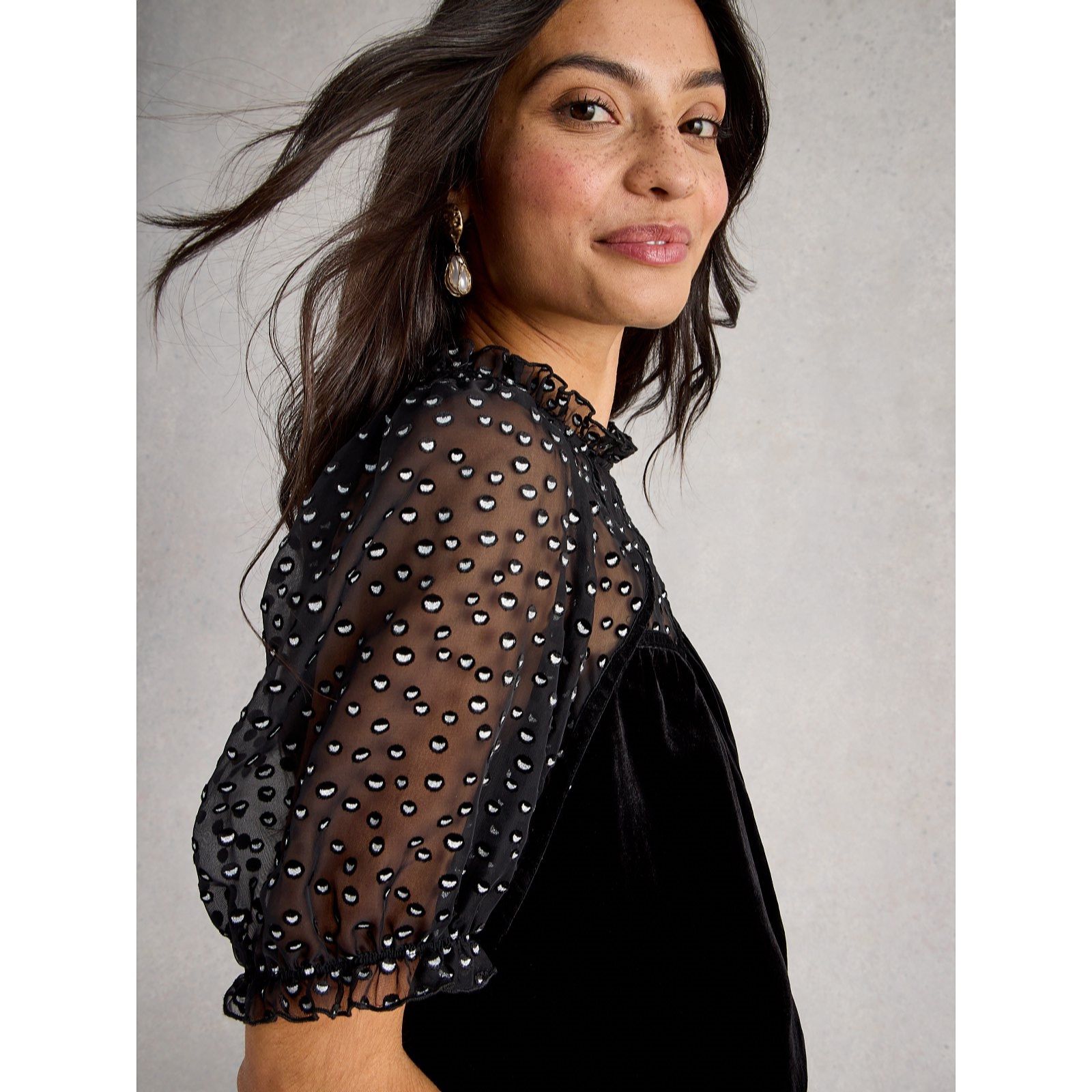 White Stuff Lexi Velvet Top