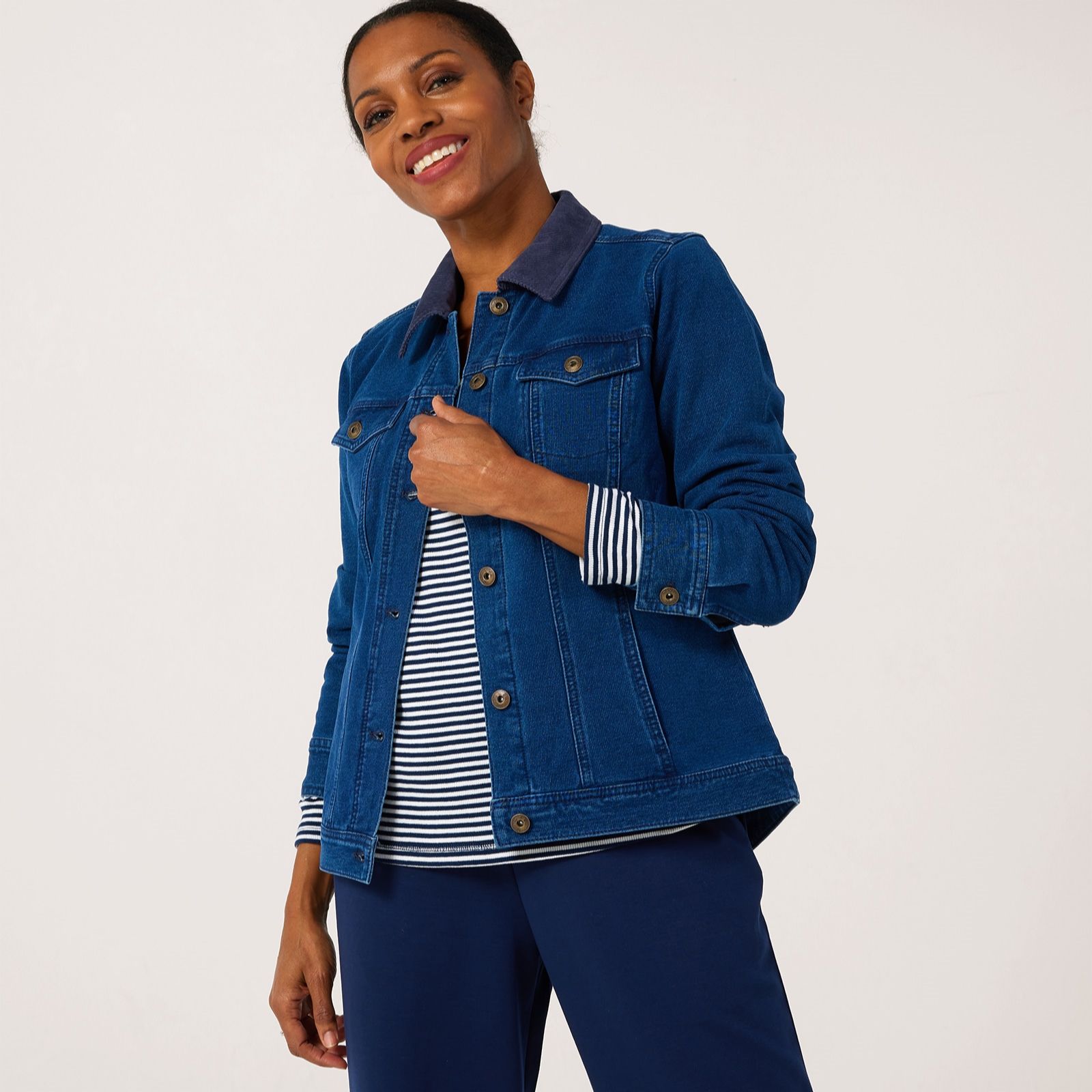 Denim & Co. Limited Edition Corduroy Collar Jacket