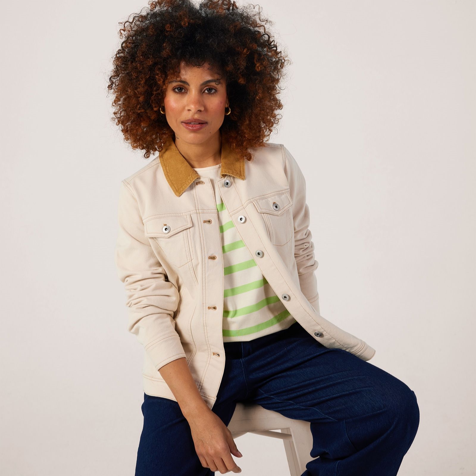 Denim & Co. Limited Edition Corduroy Collar Jacket