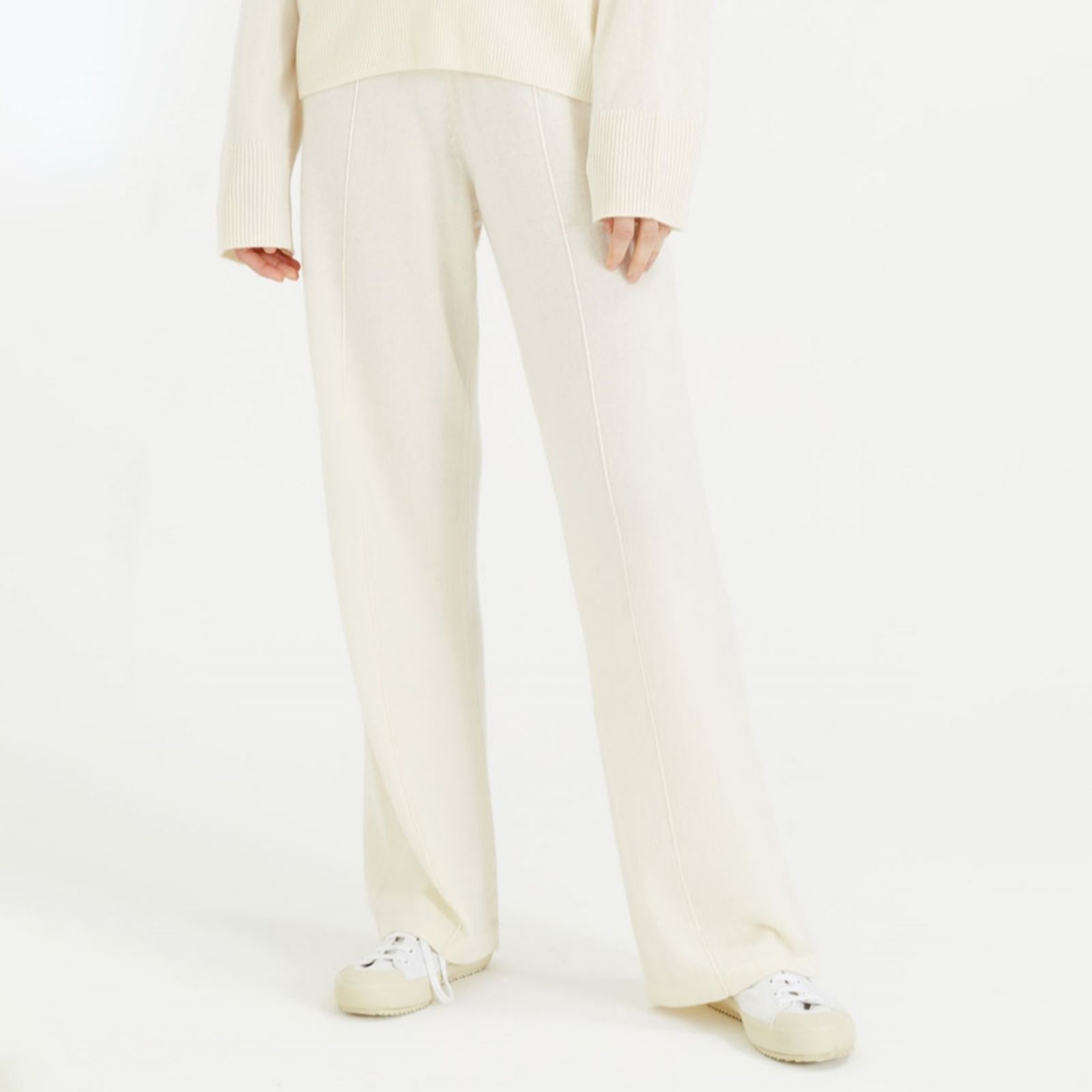 Chinti & Parker Wool Cashmere Blend Wide-Leg Trousers