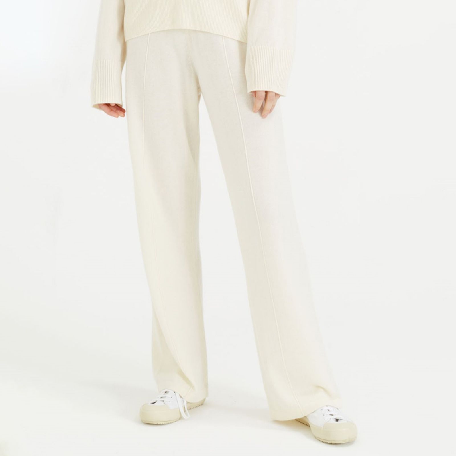 Chinti & Parker Wool Cashmere Blend Wide-Leg Trousers