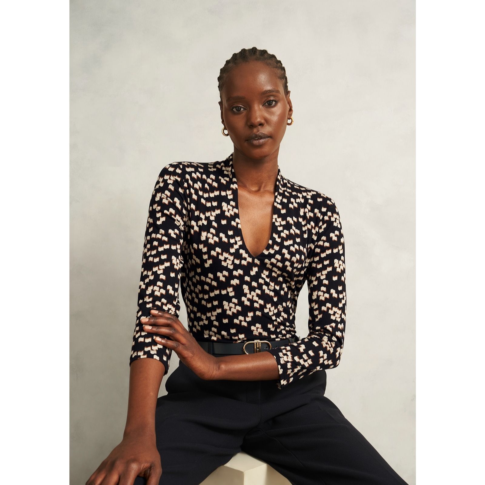 Hobbs London Aimee Printed Top