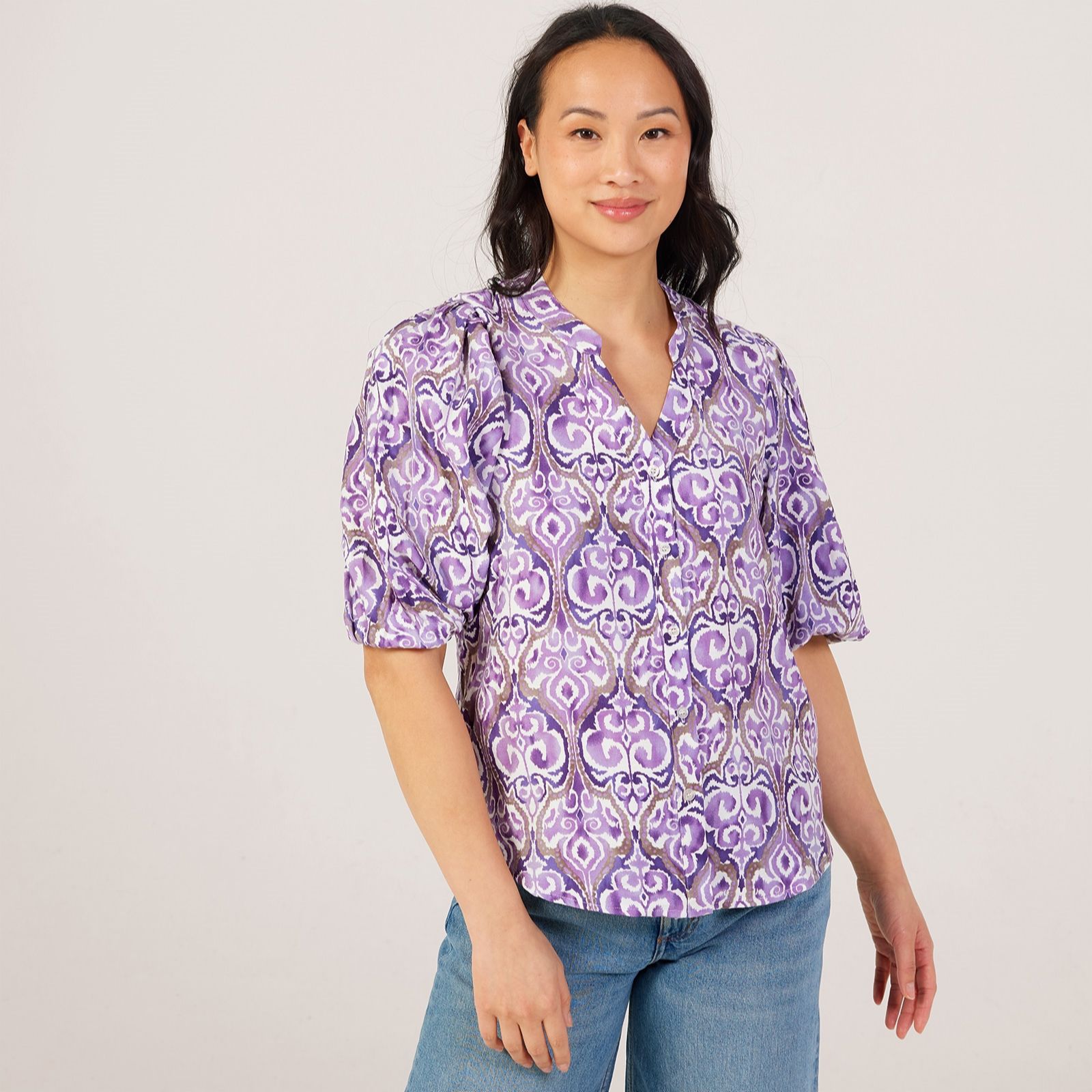 Izabel London Ikat Printed Blouse
