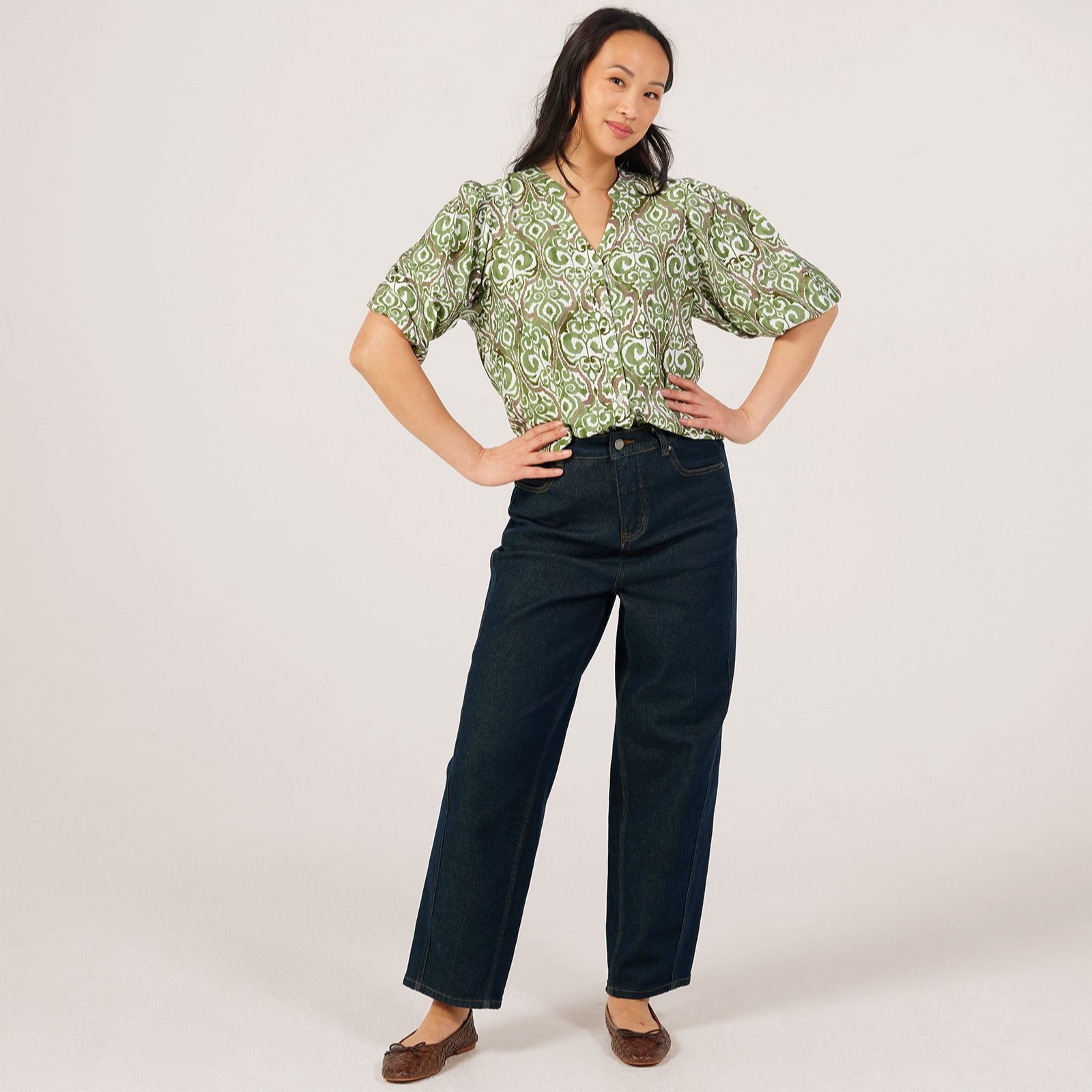 Izabel London Ikat Printed Blouse