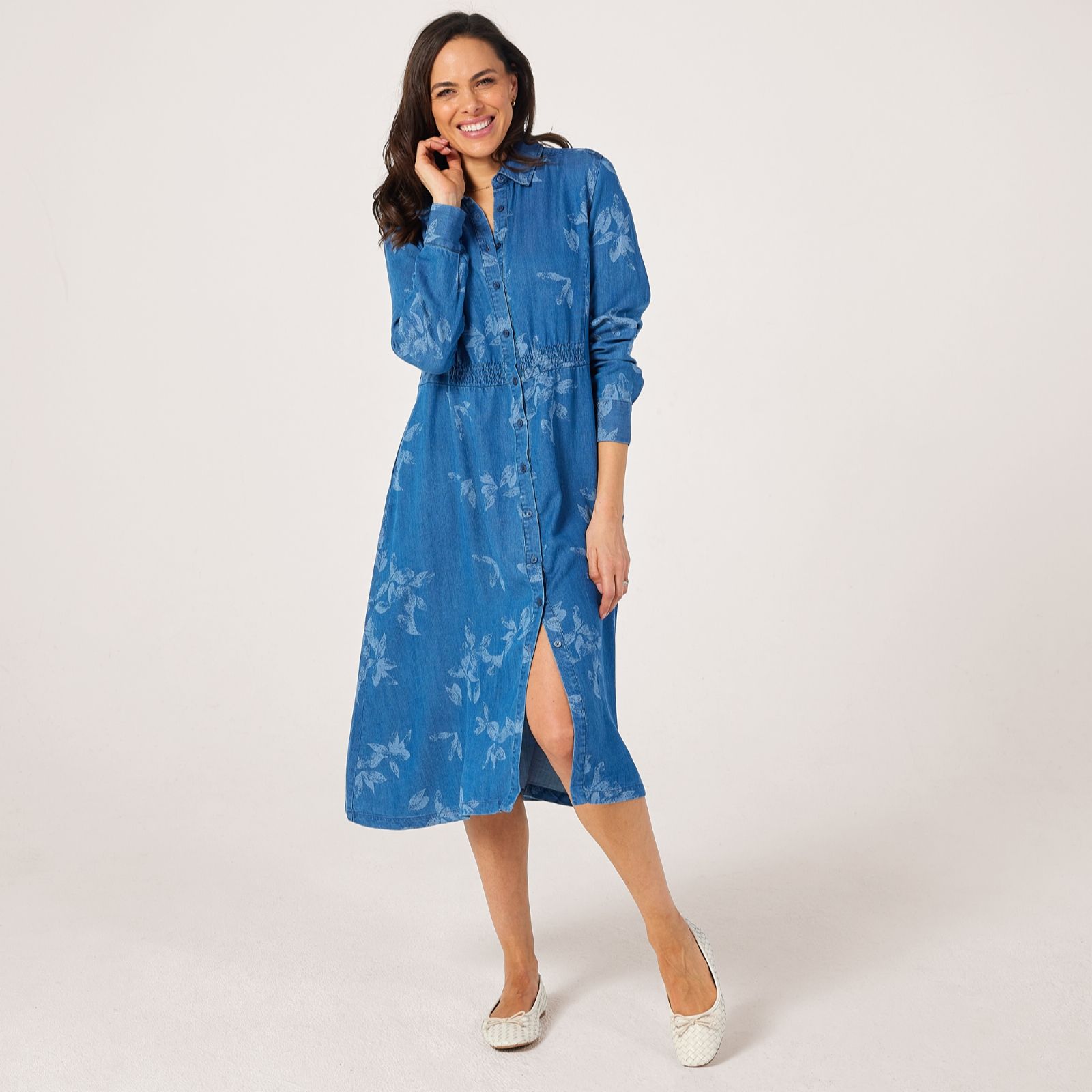 Masai Copenhagen Norvinu Printed Soft Touch Denim Dress