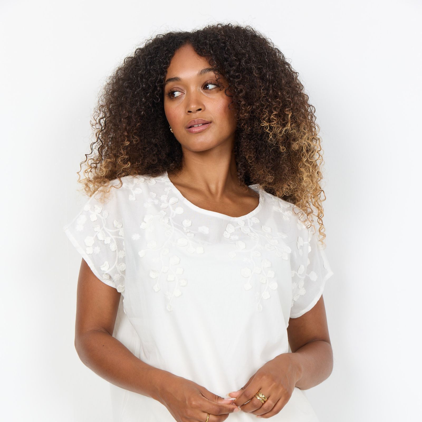 SOYACONCEPT Fahima Floral Detail Top