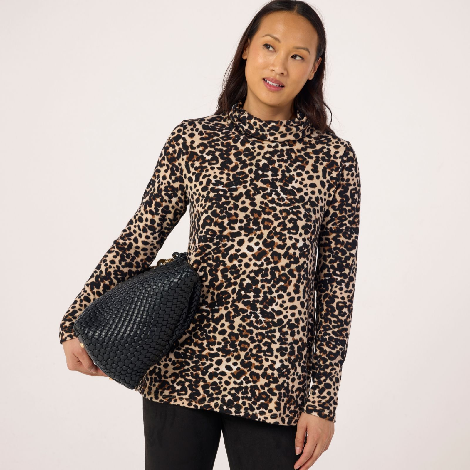 Kim & Co Soft Touch Long Sleeves Cowl Neck Top